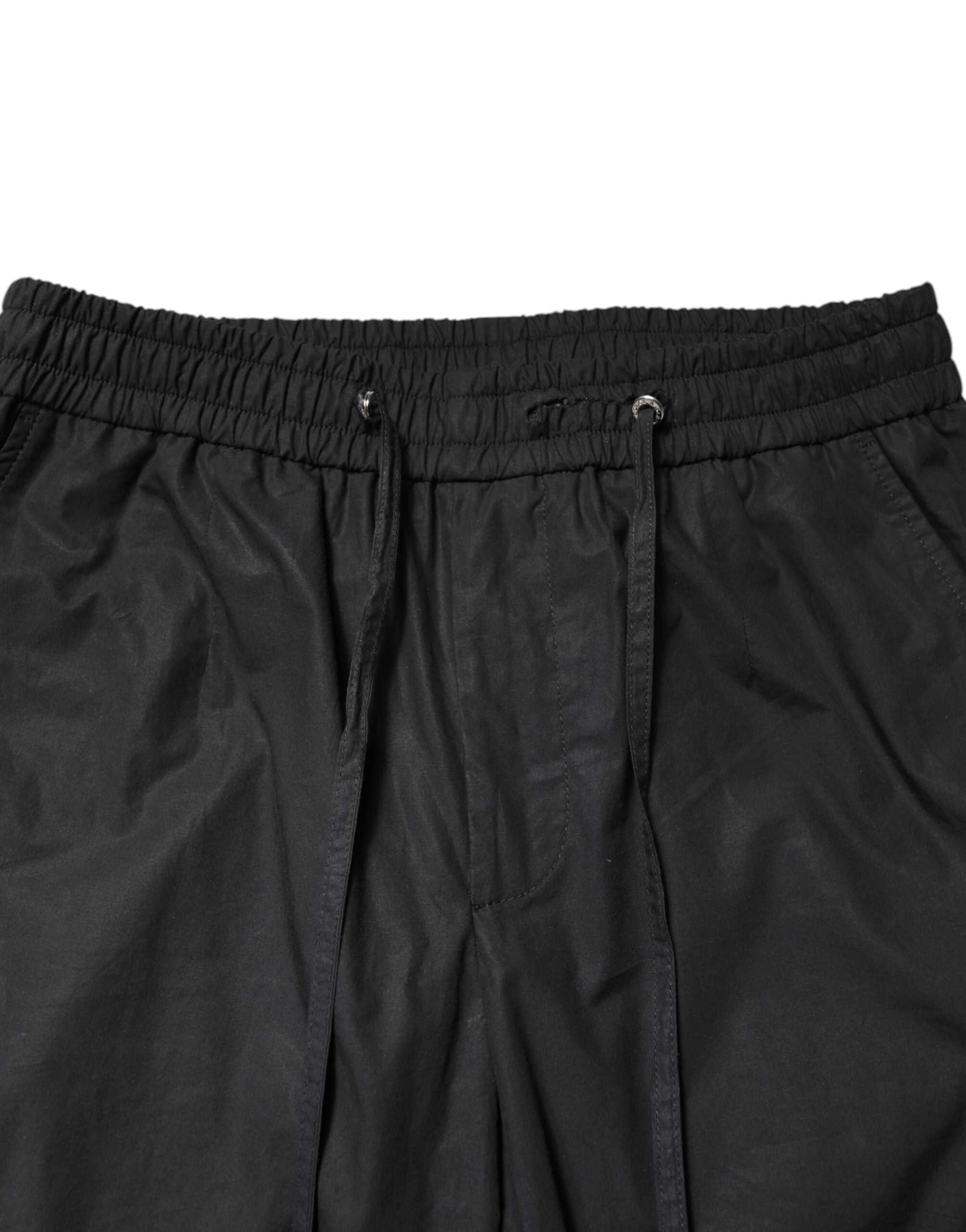 Dolce & Gabbana Black Cotton TAORMINA Formal 2 Piece Suit