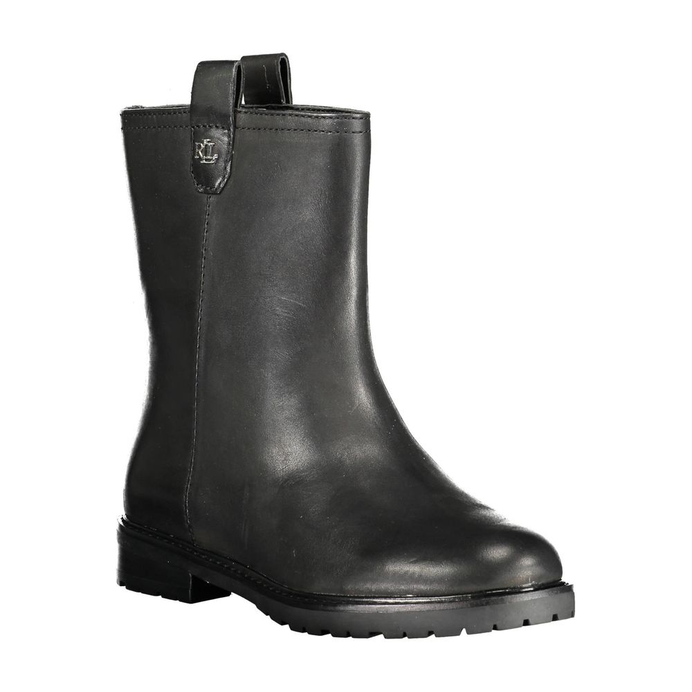 Bottine en cuir noir Ralph Lauren pour femme