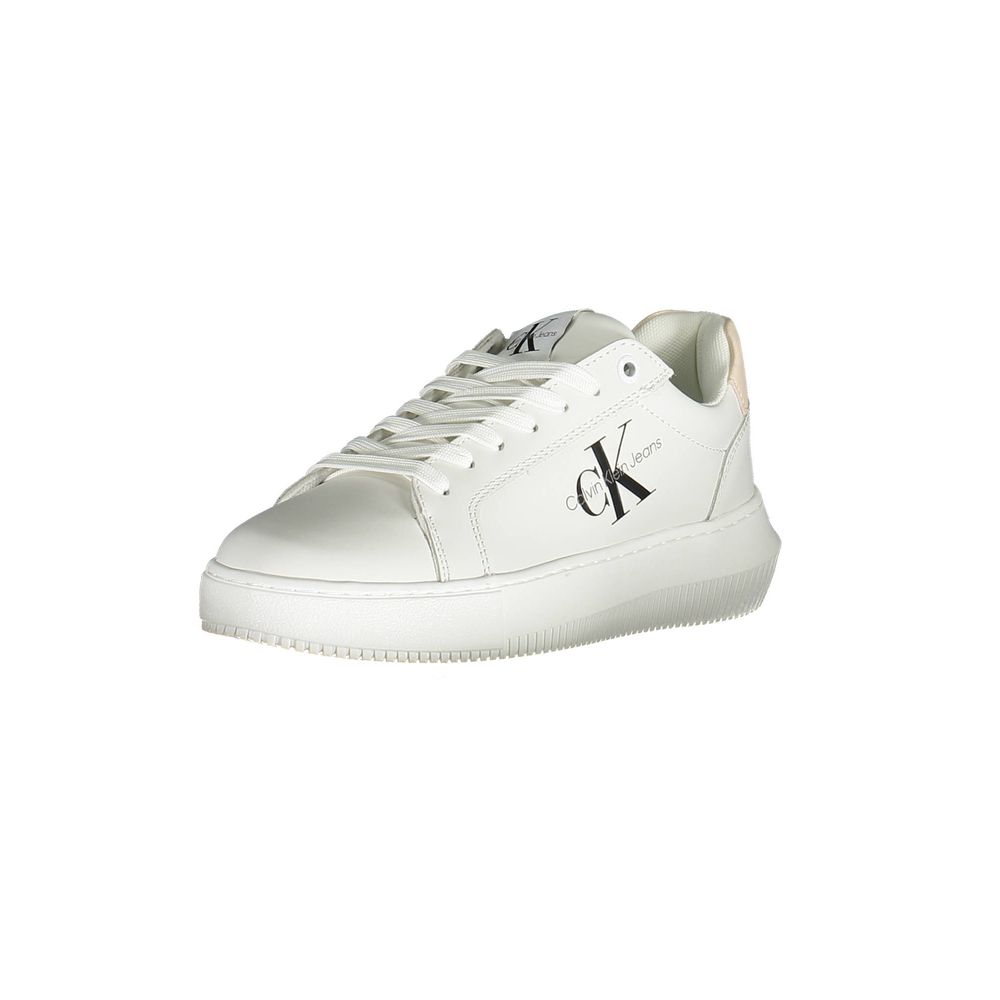 Zapatillas deportivas de poliéster blanco Calvin Klein para mujer