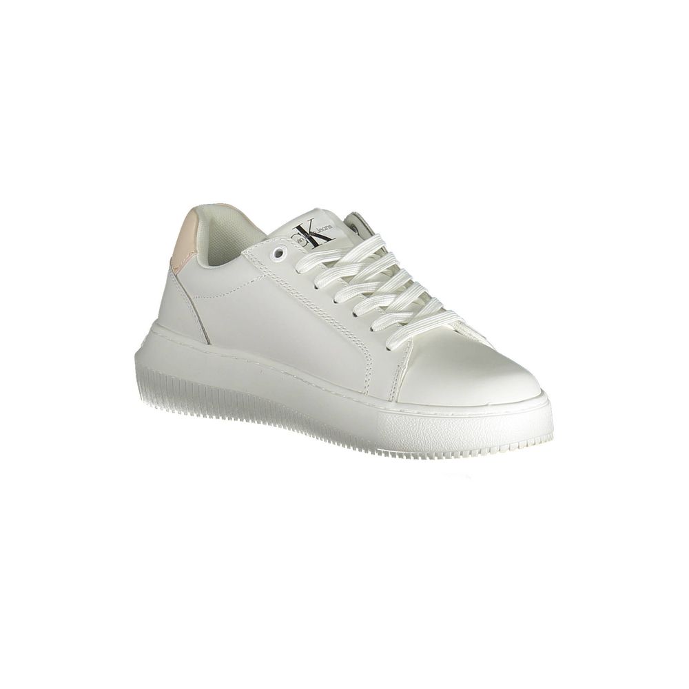 Zapatillas deportivas de poliéster blanco Calvin Klein para mujer