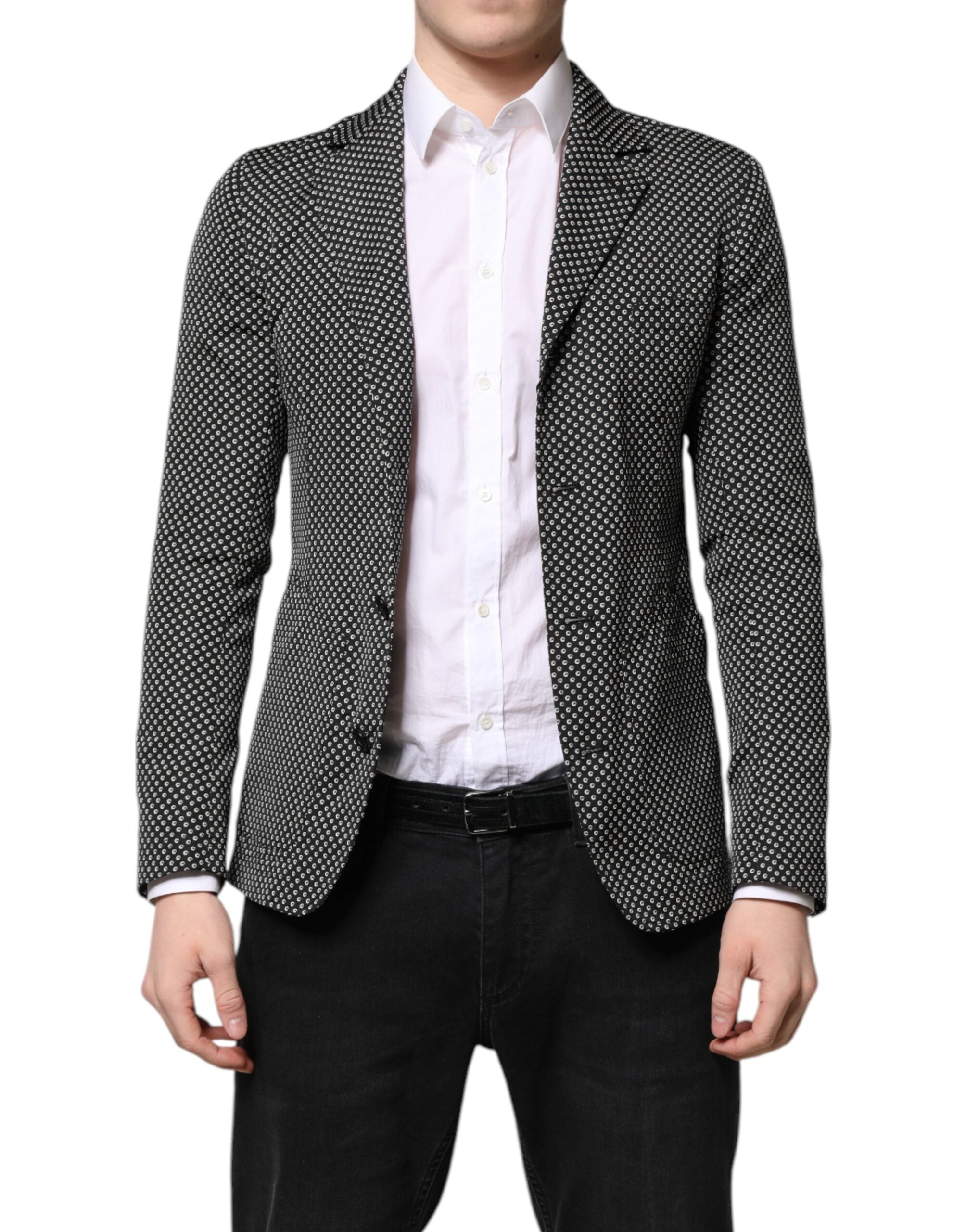 Dolce & Gabbana Americana de Traje Estampada en Blanco y Negro para Hombre