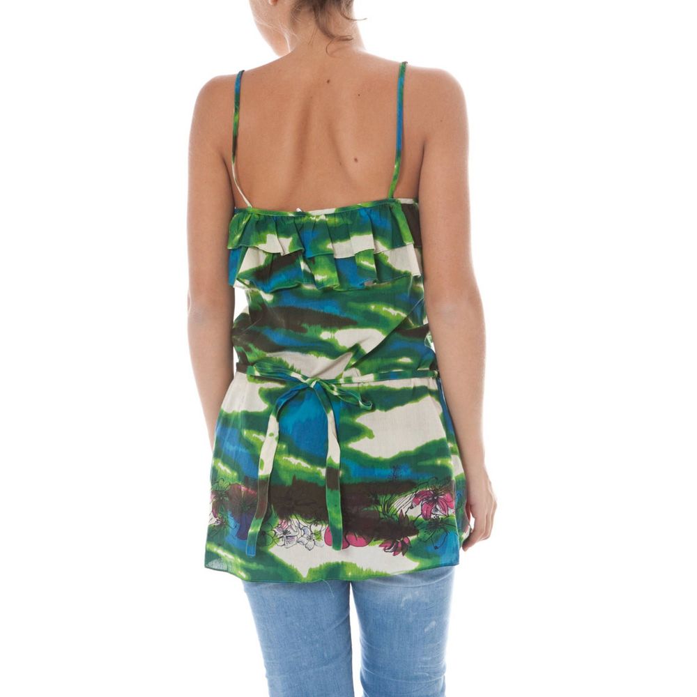John Galliano Green Cotton Tops & T-Shirt