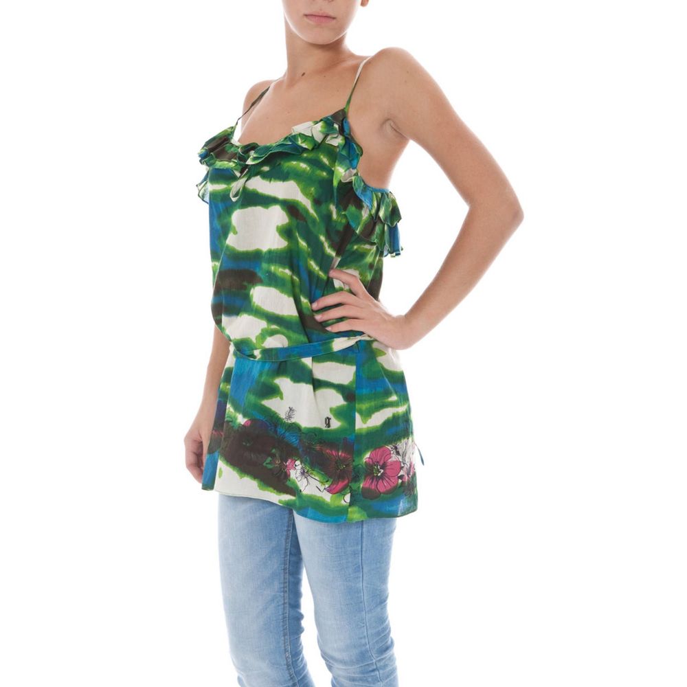 John Galliano Green Cotton Tops & T-Shirt