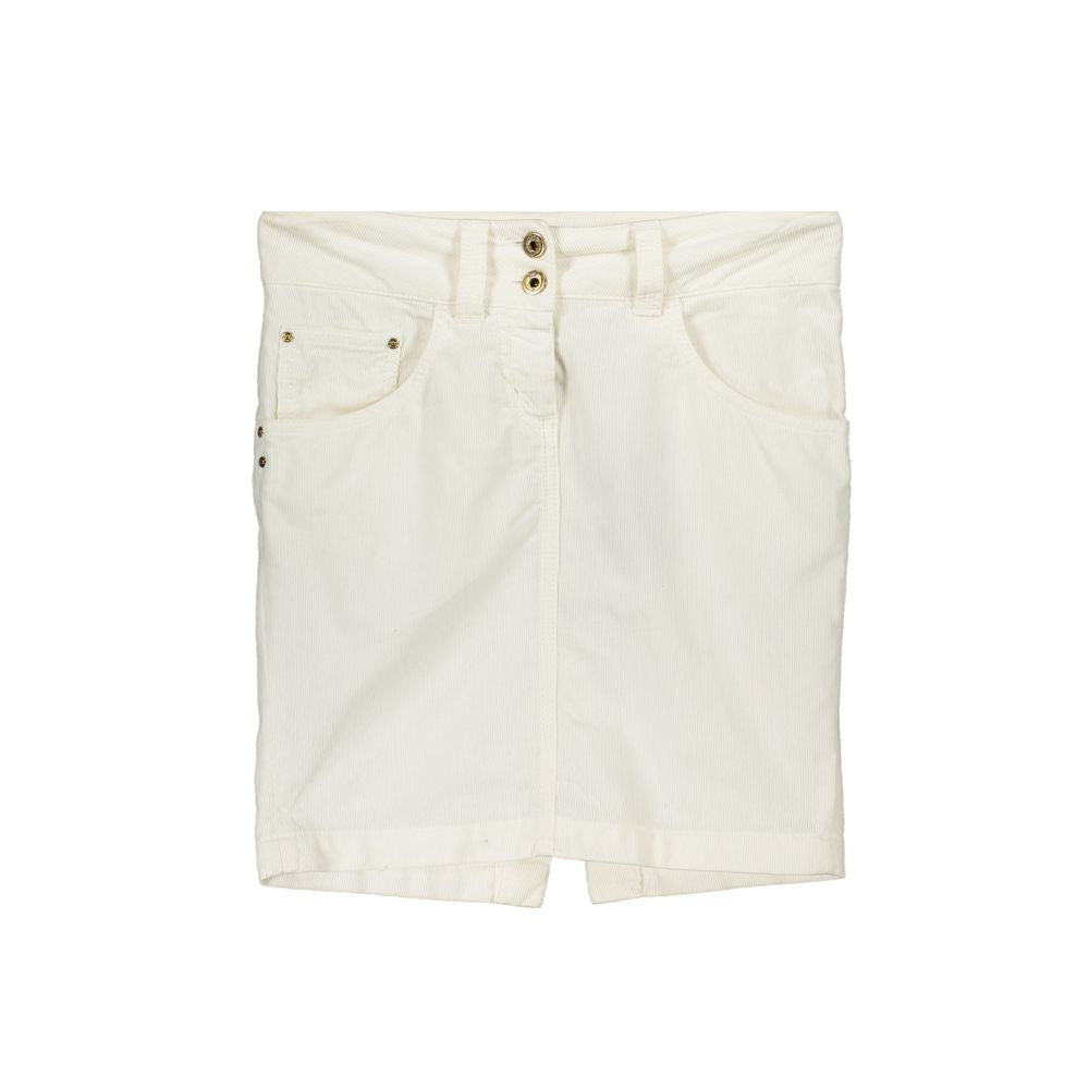 Patrizia Pepe White Cotton Skirt