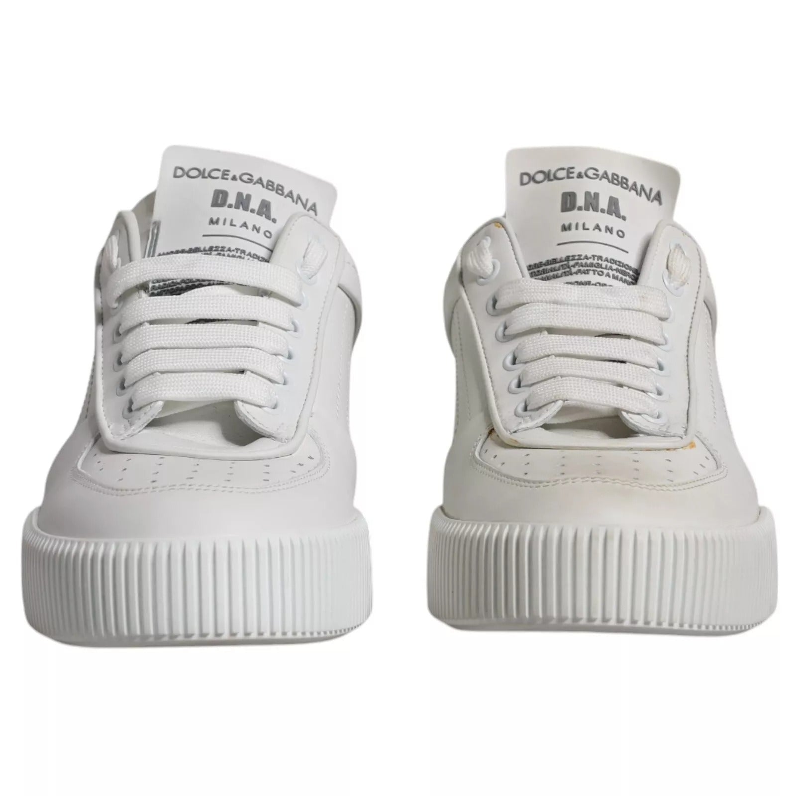 Zapatillas Dolce & Gabbana Miami Bajas de Cuero Blancas