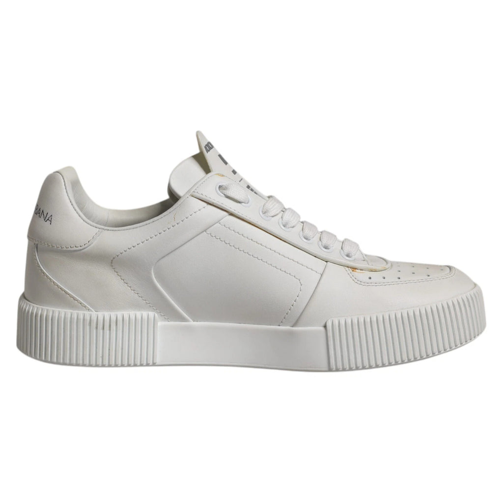 Zapatillas Dolce & Gabbana Miami Bajas de Cuero Blancas