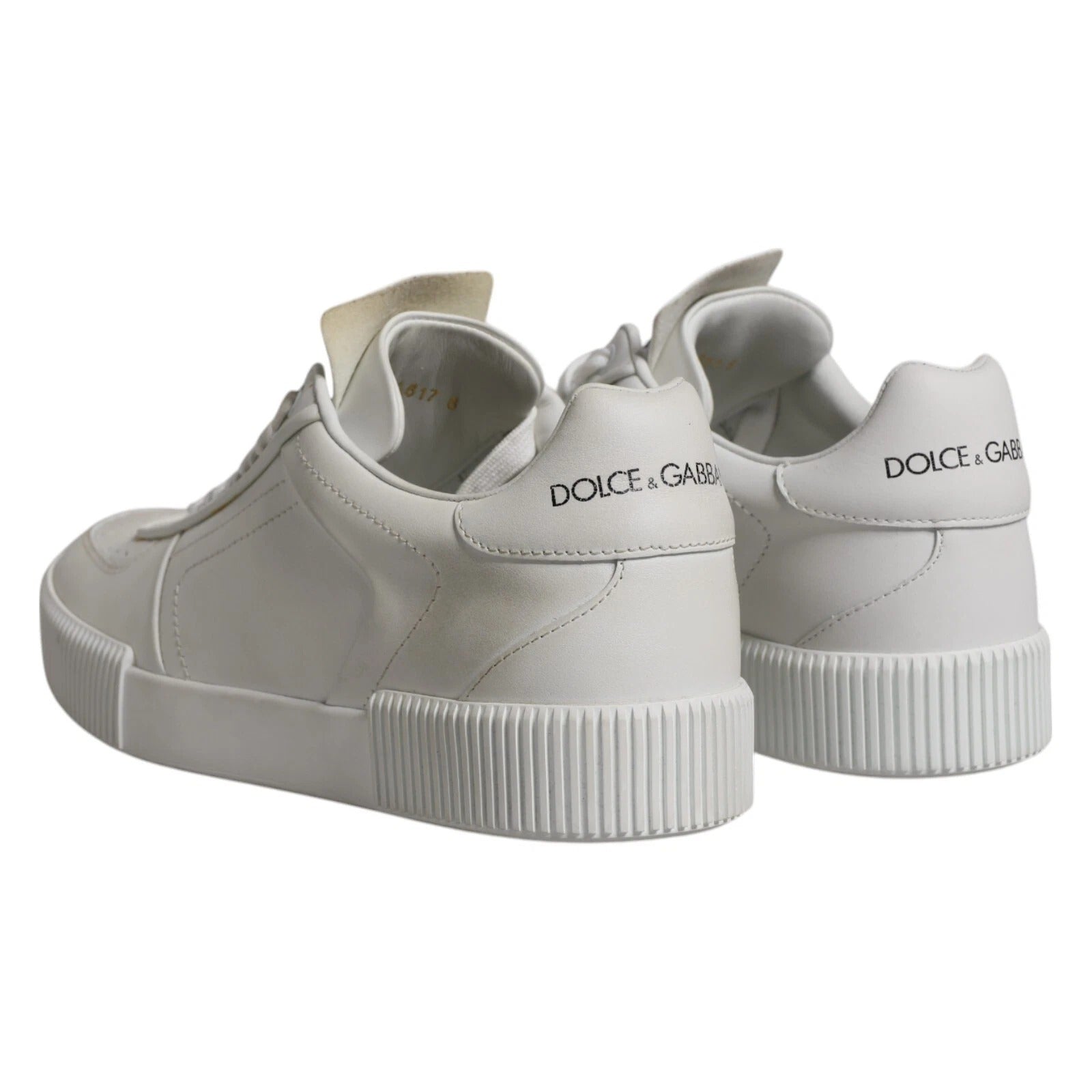 Zapatillas Dolce & Gabbana Miami Bajas de Cuero Blancas