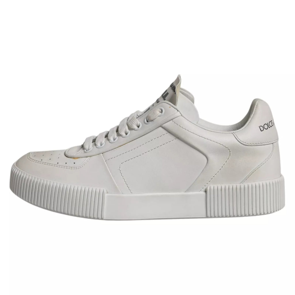 Zapatillas Dolce & Gabbana Miami Bajas de Cuero Blancas
