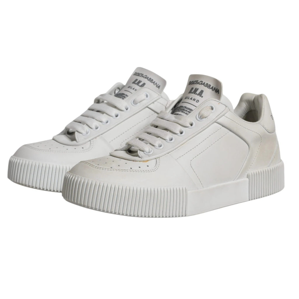 Zapatillas Dolce & Gabbana Miami Bajas de Cuero Blancas
