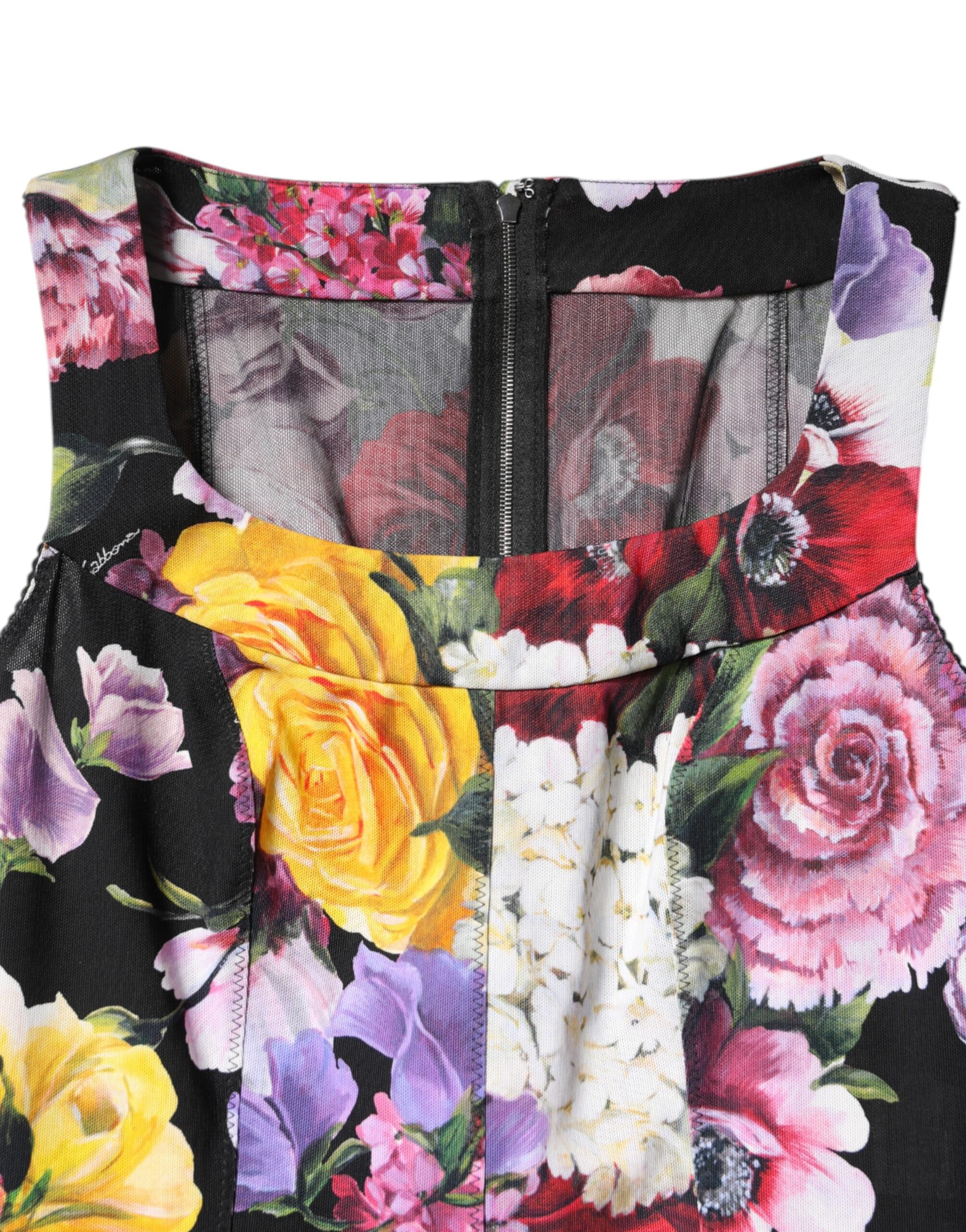 Dolce & Gabbana Multicolor Ortensia Patchwork Sheath Dress