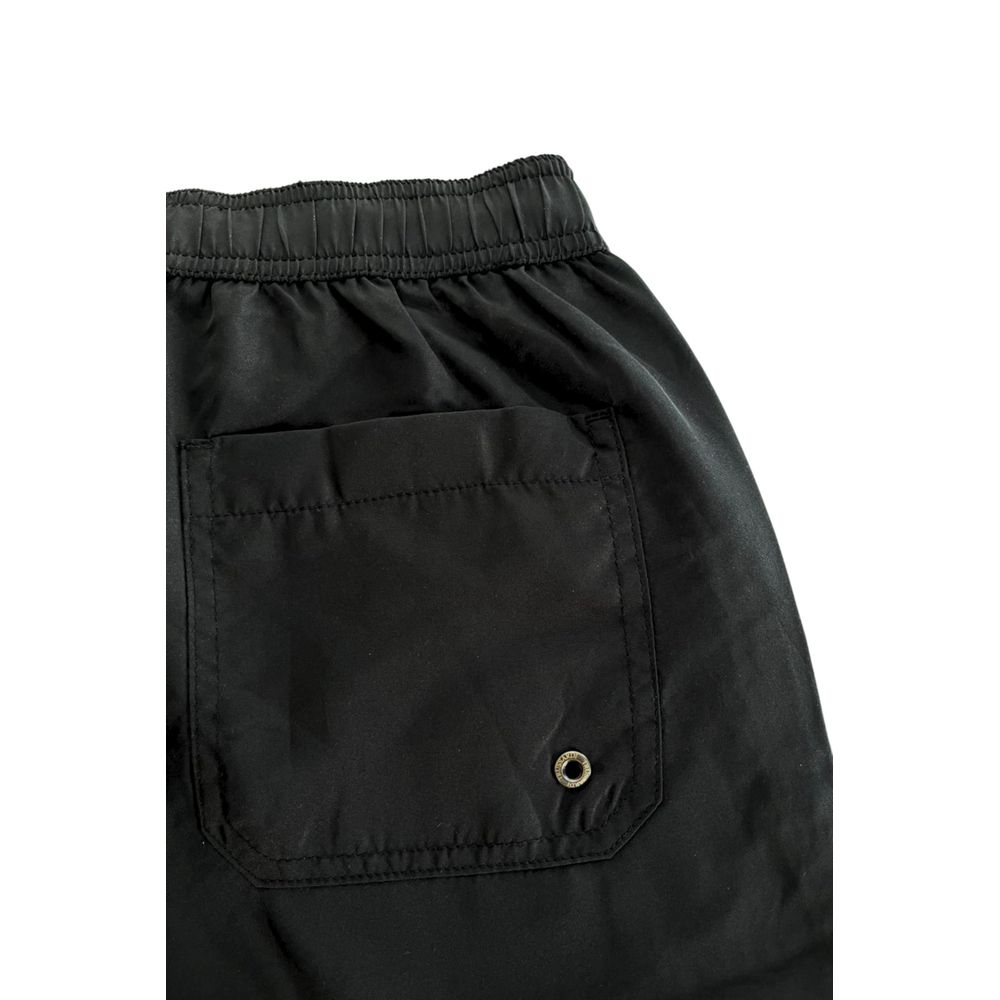 Trussardi Beachwear Black Polyester Swimwear