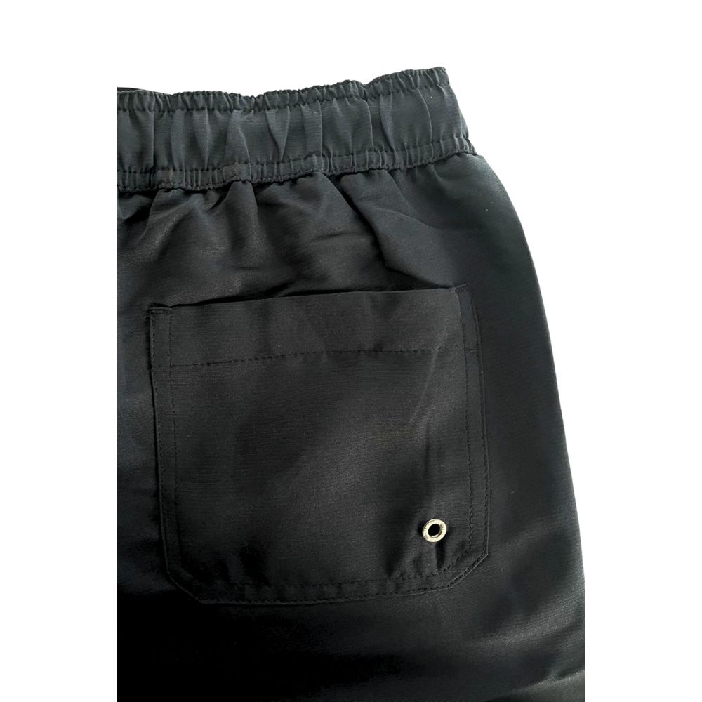 Trussardi Beachwear Black Polyester Swimwear