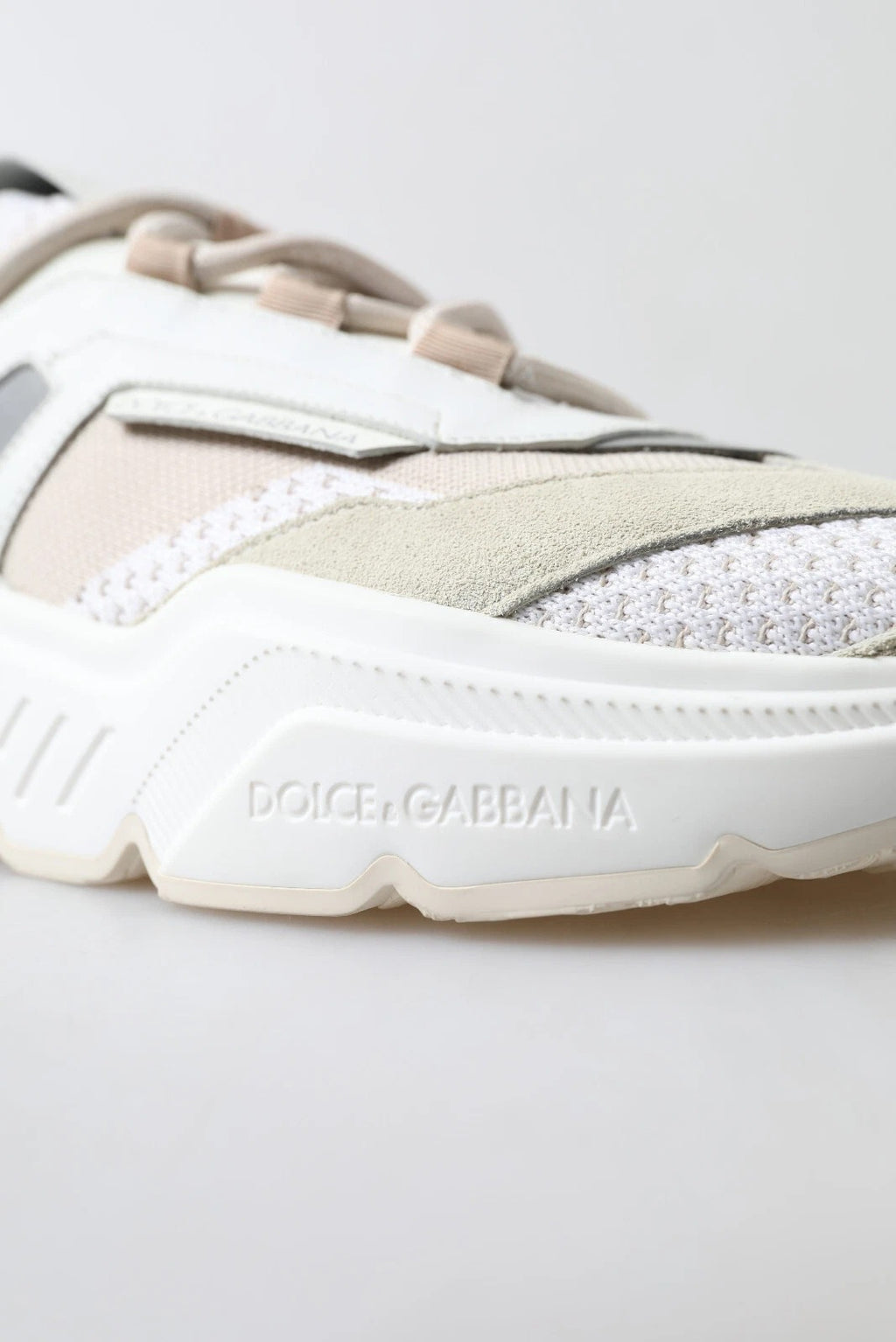 Zapatillas Dolce & Gabbana Piel Blanca Beige Deportivas DAYMASTER