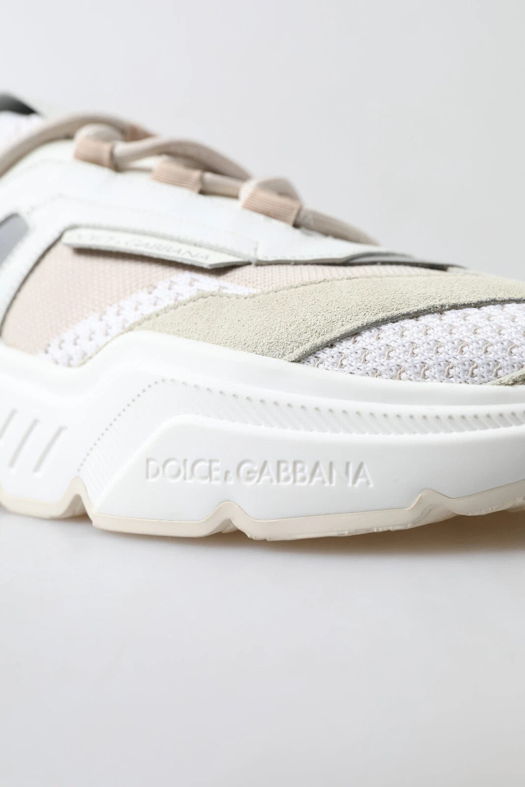 Zapatillas Dolce & Gabbana Piel Blanca Beige Deportivas DAYMASTER
