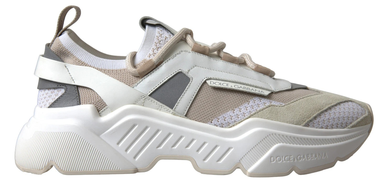 Zapatillas Dolce & Gabbana Piel Blanca Beige Deportivas DAYMASTER