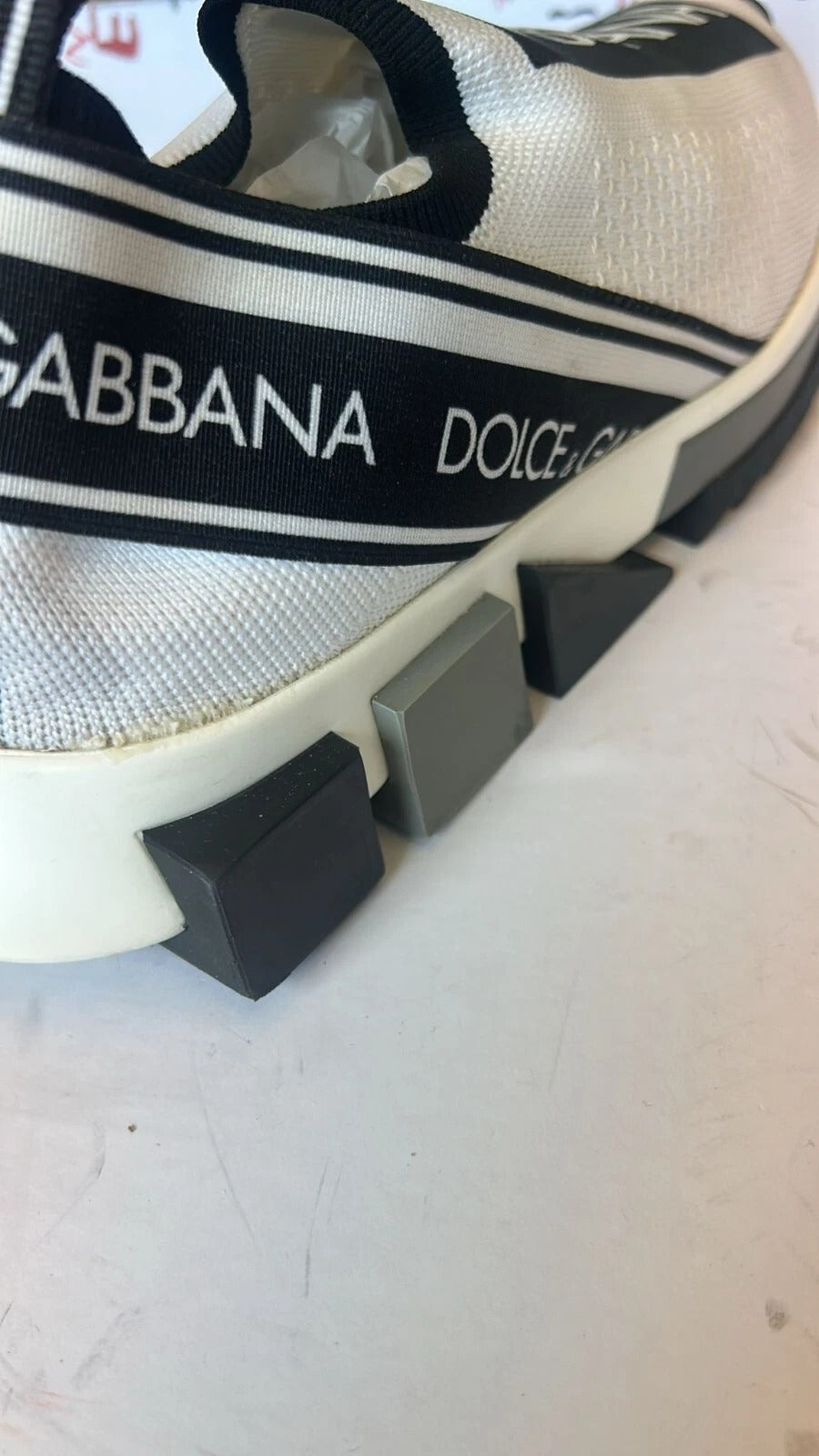 Dolce & Gabbana Zapatillas Sorrento sin cordones blancas y negras