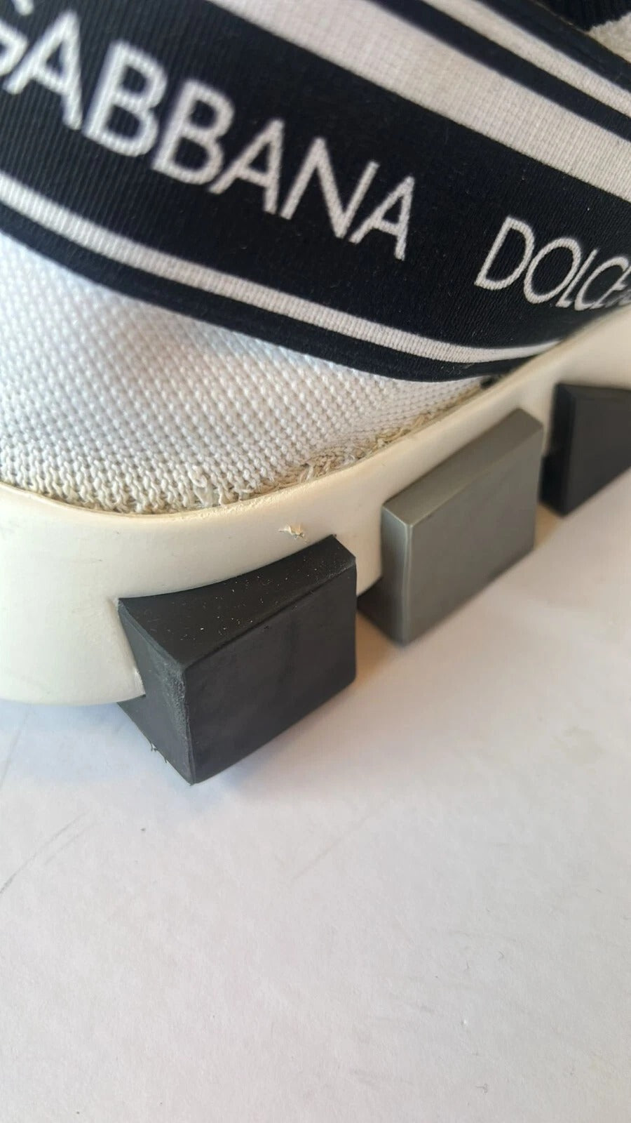 Dolce & Gabbana Zapatillas Sorrento sin cordones blancas y negras