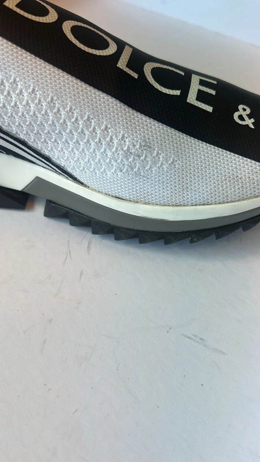 Dolce & Gabbana Zapatillas Sorrento sin cordones blancas y negras