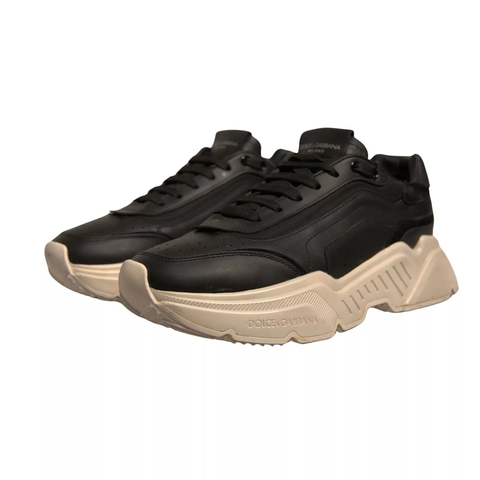 Dolce & Gabbana Black White Daymaster Low Top Sneakers Shoes