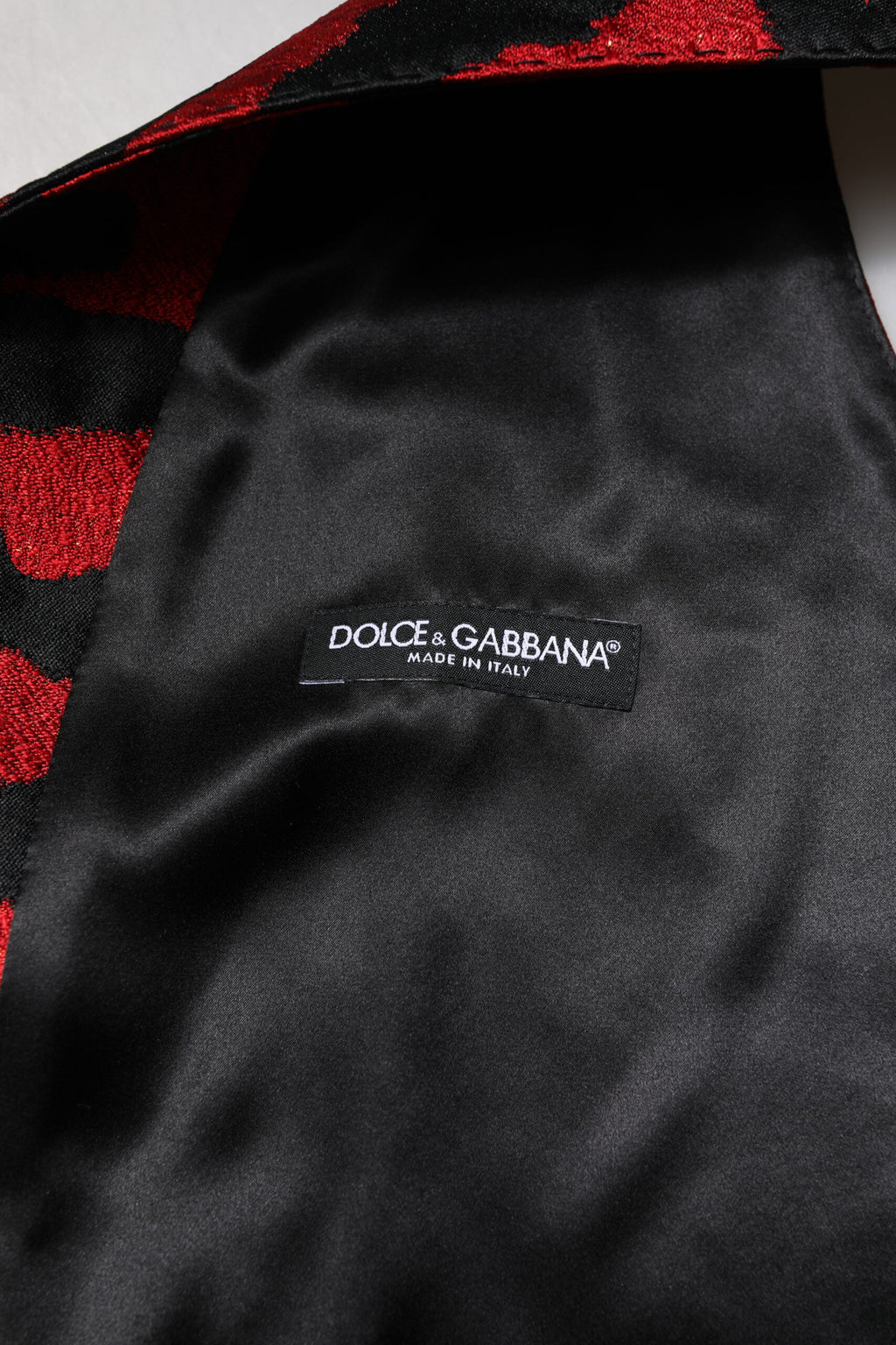Dolce & Gabbana Red Black Stripe Dress Formal Waistcoat Vest