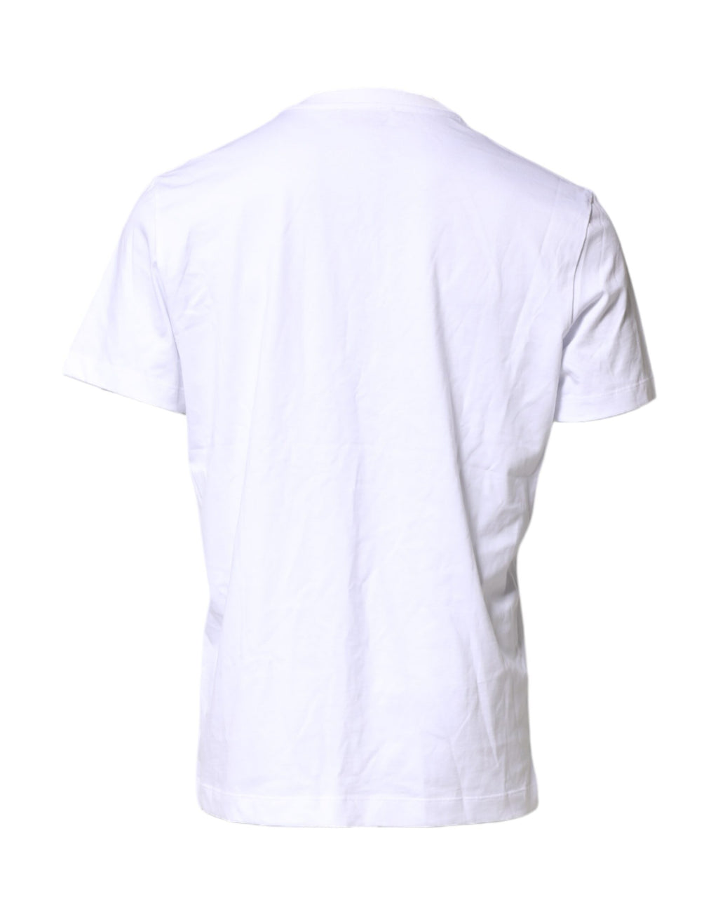 Dolce & Gabbana White Logo Embroidery Crew Neck T-shirt