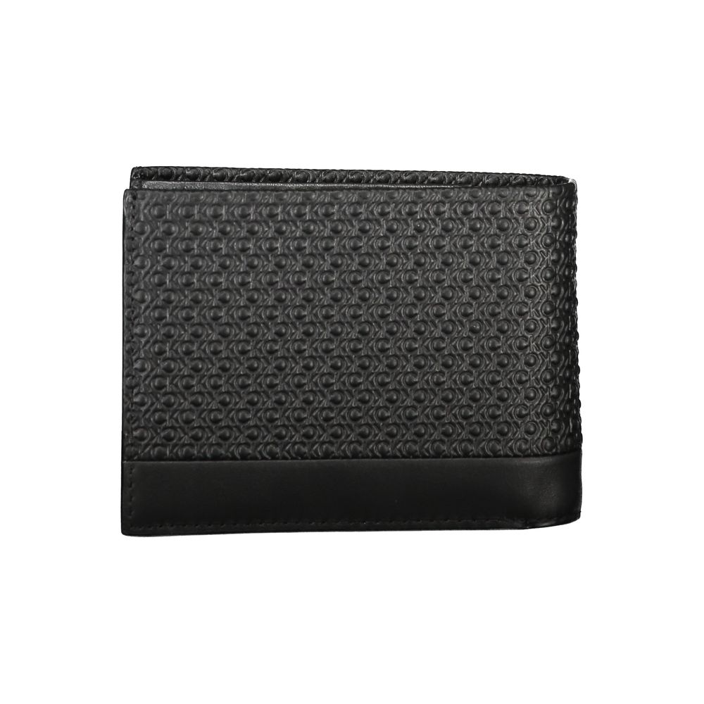 Cartera Calvin Klein elegante de cuero negro con RFID
