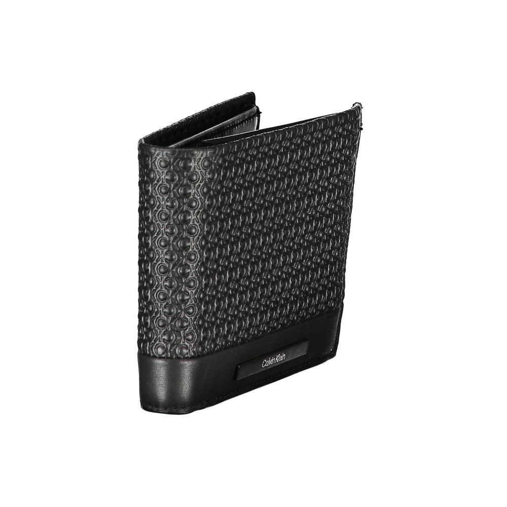 Cartera Calvin Klein elegante de cuero negro con RFID