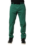 Dolce & Gabbana Green Cotton Stretch Skinny Men Denim Jeans