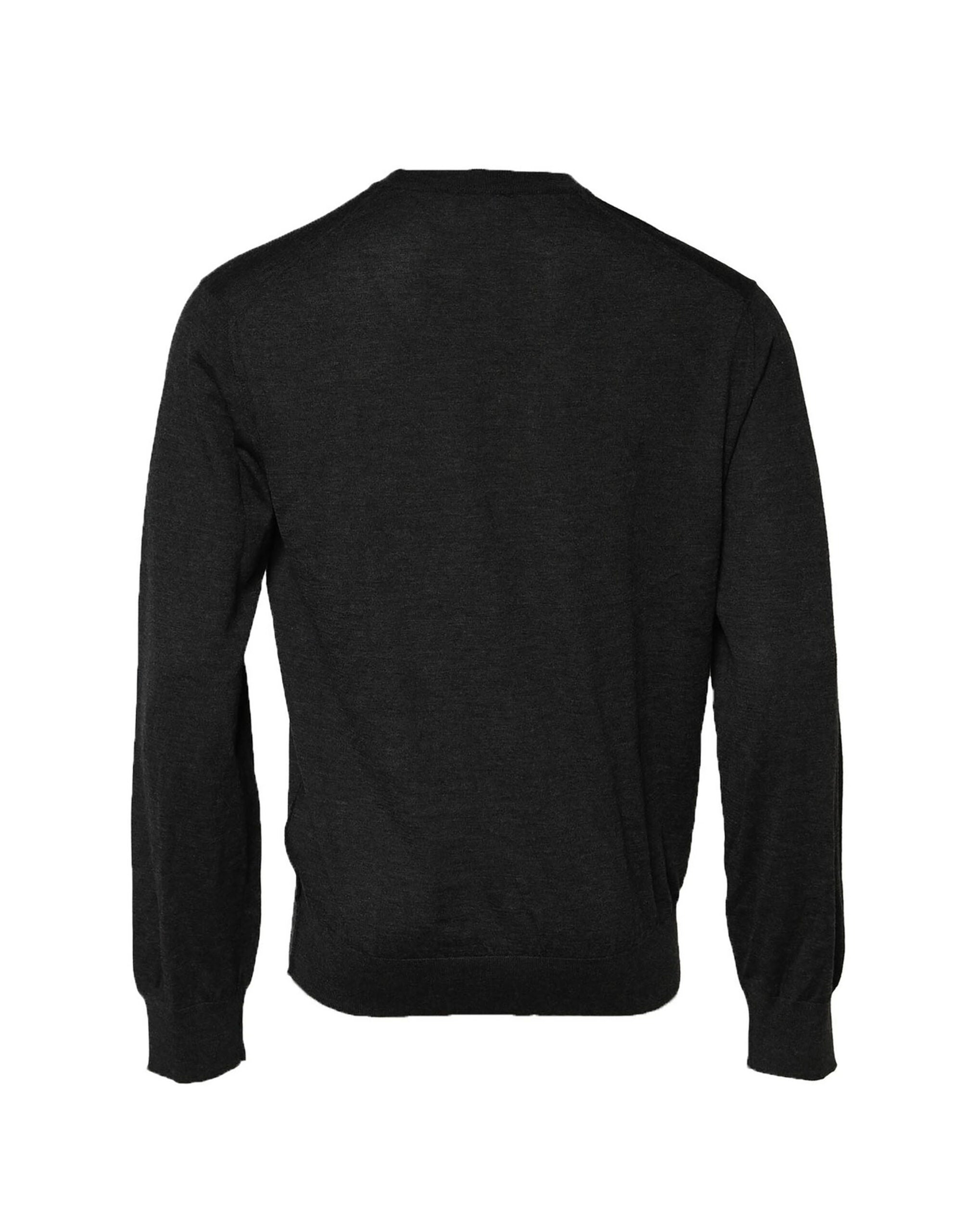 Jersey Dolce & Gabbana de cuello redondo y manga larga gris