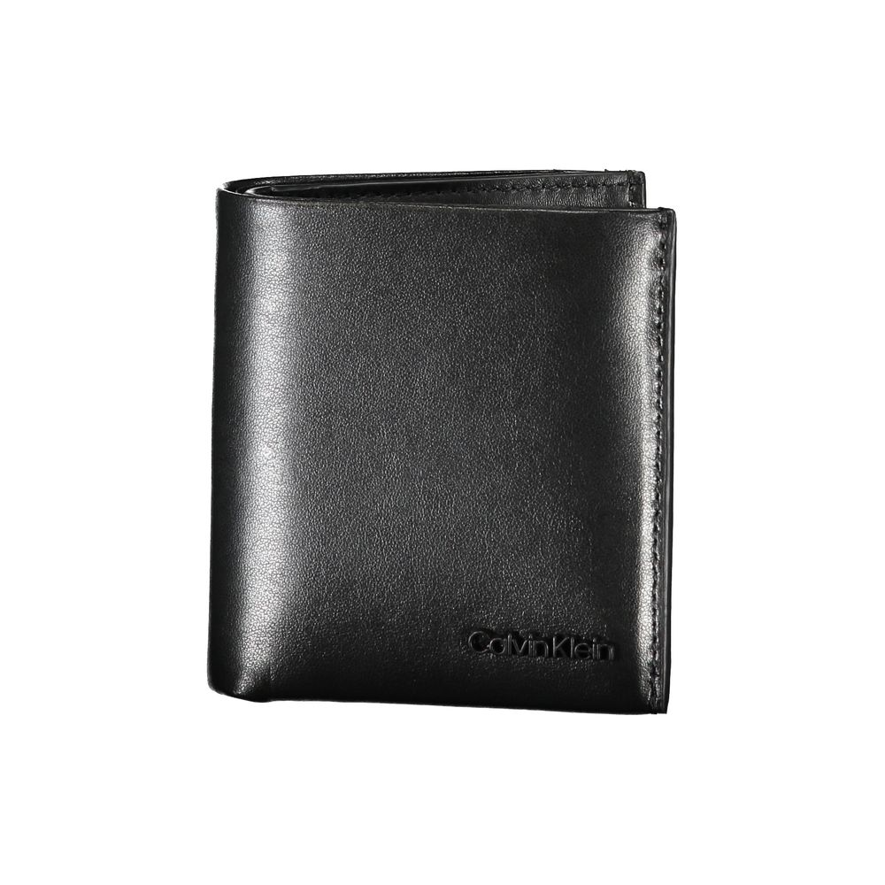 Cartera Calvin Klein de piel negra elegante con protección RFID
