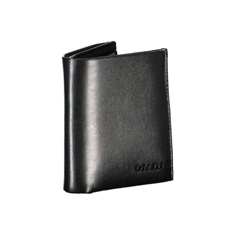 Cartera Calvin Klein de piel negra elegante con protección RFID