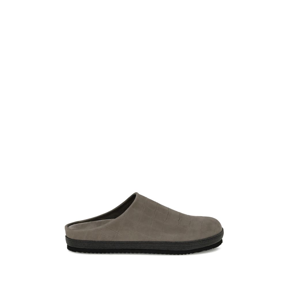 Brunello Cucinelli Leather Sabots