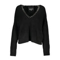Patrizia Pepe Elegant Long Sleeved V-Neck Sweater with Chic Details