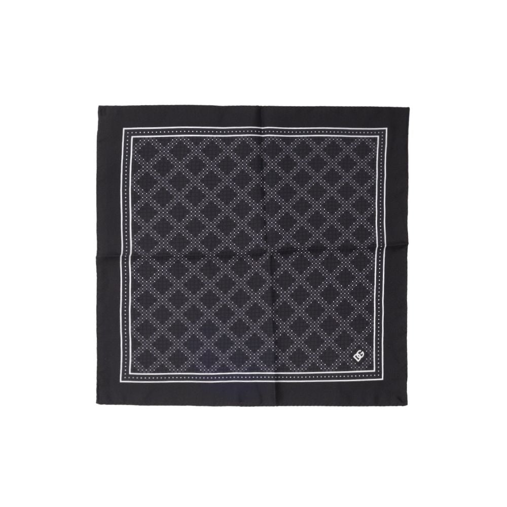 Dolce & Gabbana Black Silk Handkerchief