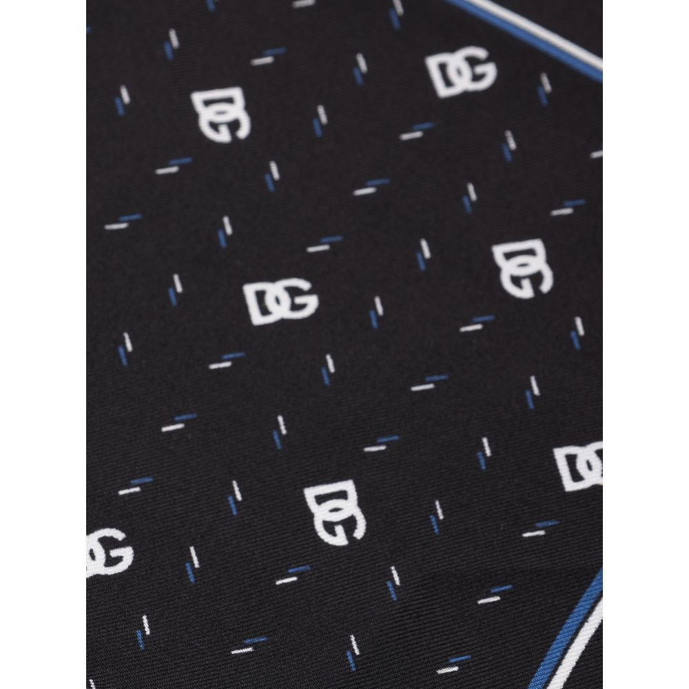 Dolce & Gabbana Black Silk Handkerchief