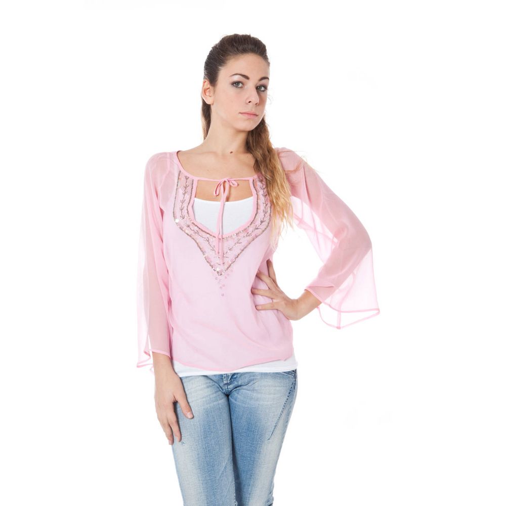 Phard Pink Silk Women T-Shirt