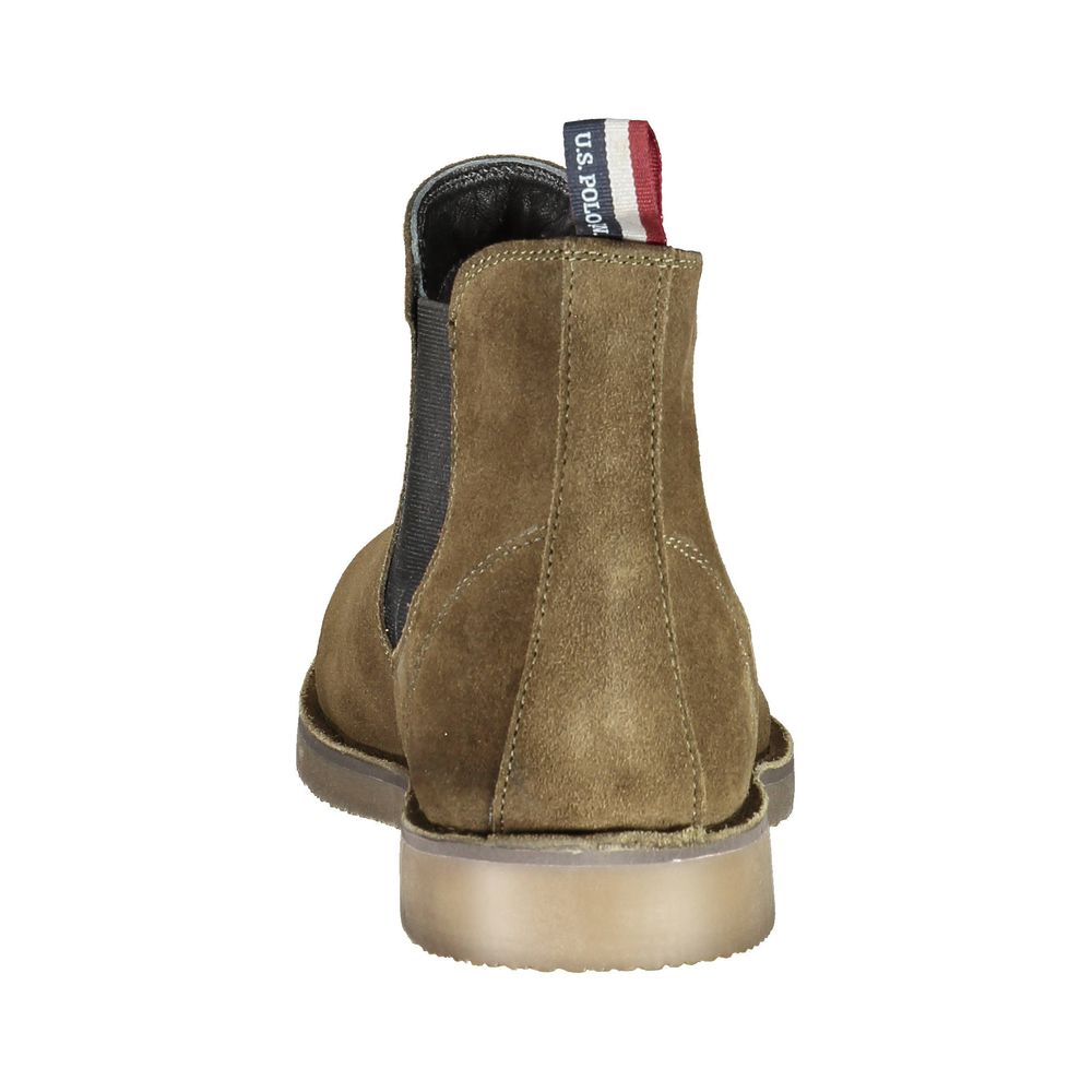 U.S. POLO ASSN. Green Leather Men Ankle Boot
