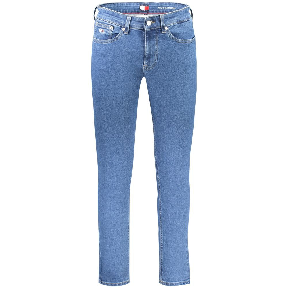 Tommy Hilfiger Blue Cotton Men Slim Tapered Jean