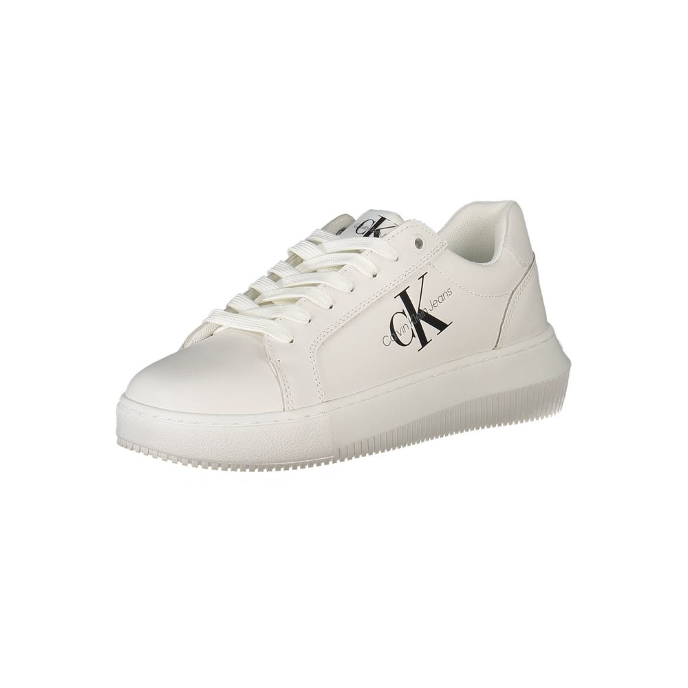 Zapatillas deportivas de poliéster blanco Calvin Klein para mujer