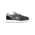 Zapatillas de cuero negro para hombre Calvin Klein