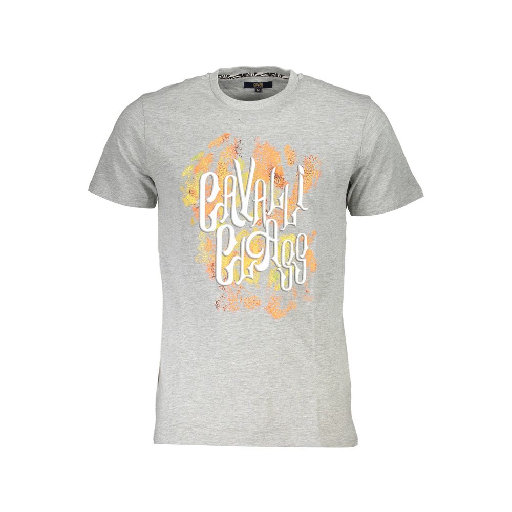 Cavalli Class Brown Cotton Men T-Shirt