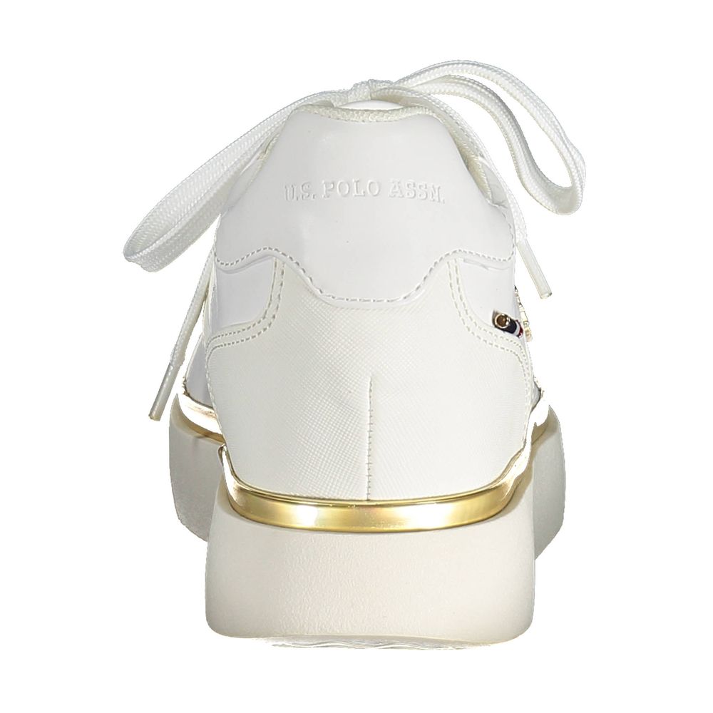 U.S. POLO ASSN. White Polyester Women Sneaker