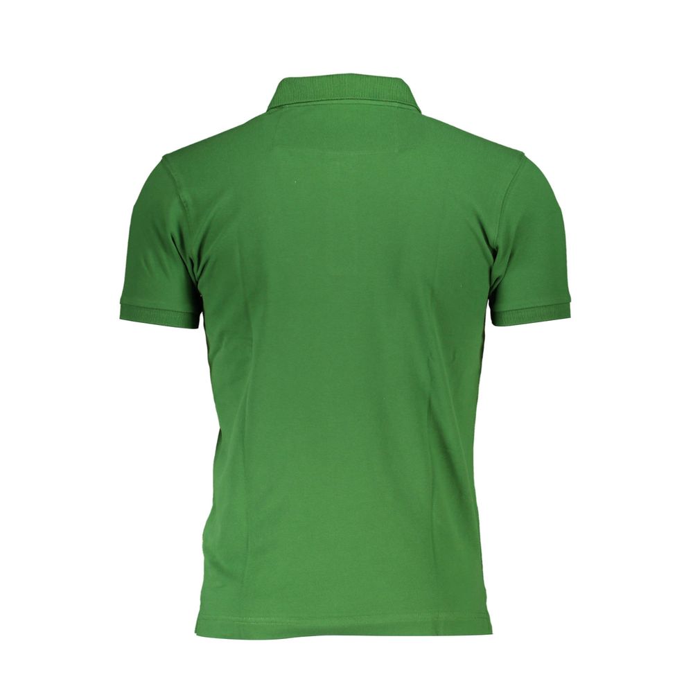 Polo La Martina verde elegante slim fit con detalle en contraste