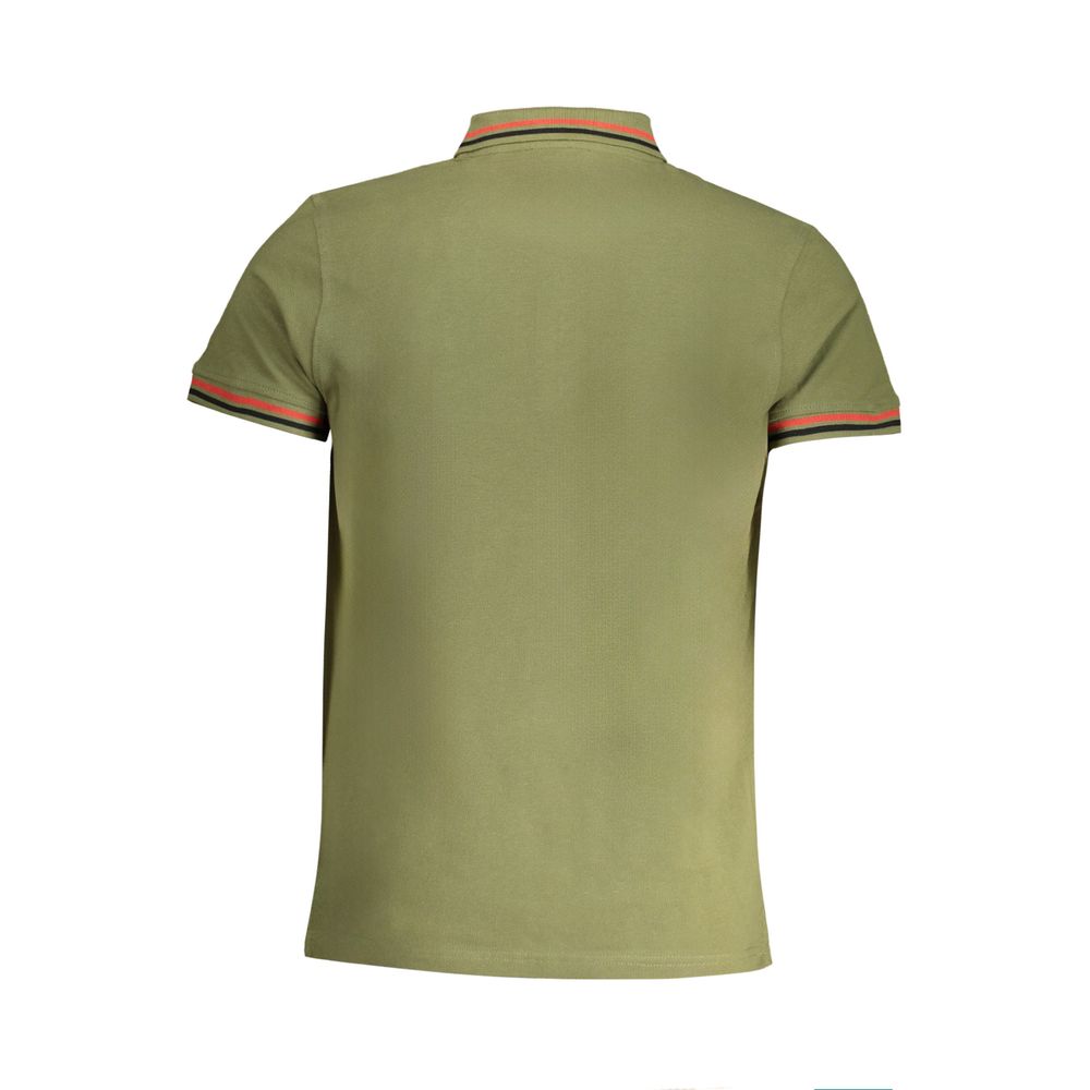 Cavalli Class Green Cotton Polo T-Shirt