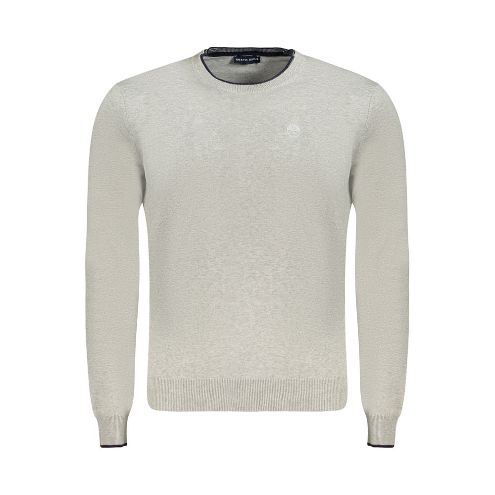 North Sails Gray Cotton Men Sweater