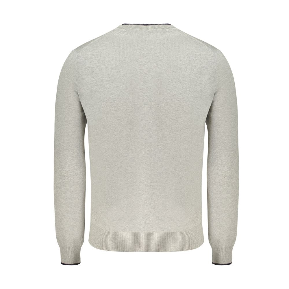 North Sails Gray Cotton Men Sweater