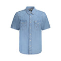 Wrangler Light Blue Cotton Men Shirt