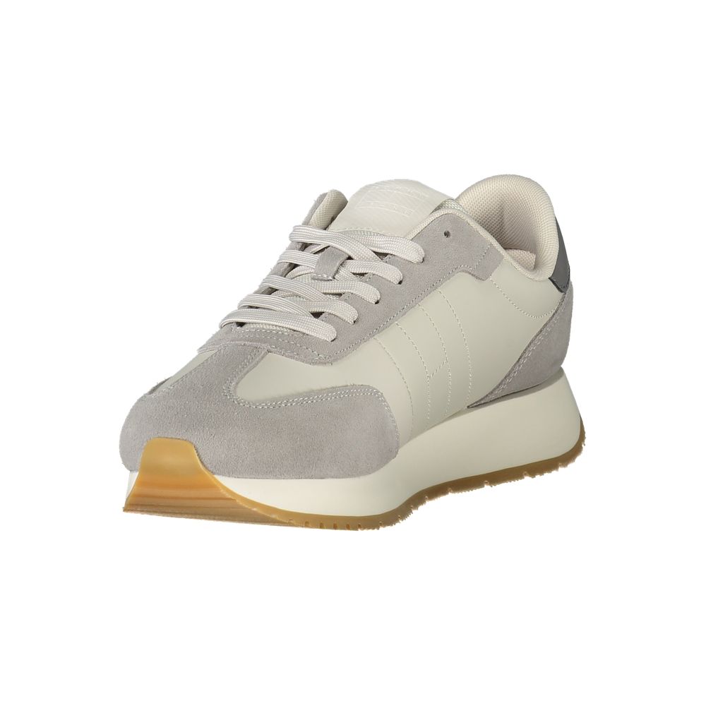 Tommy Hilfiger Gray Leather Men Sneaker