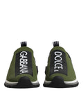 Dolce & Gabbana Green Black Slip On Sorrento Sneakers Shoes