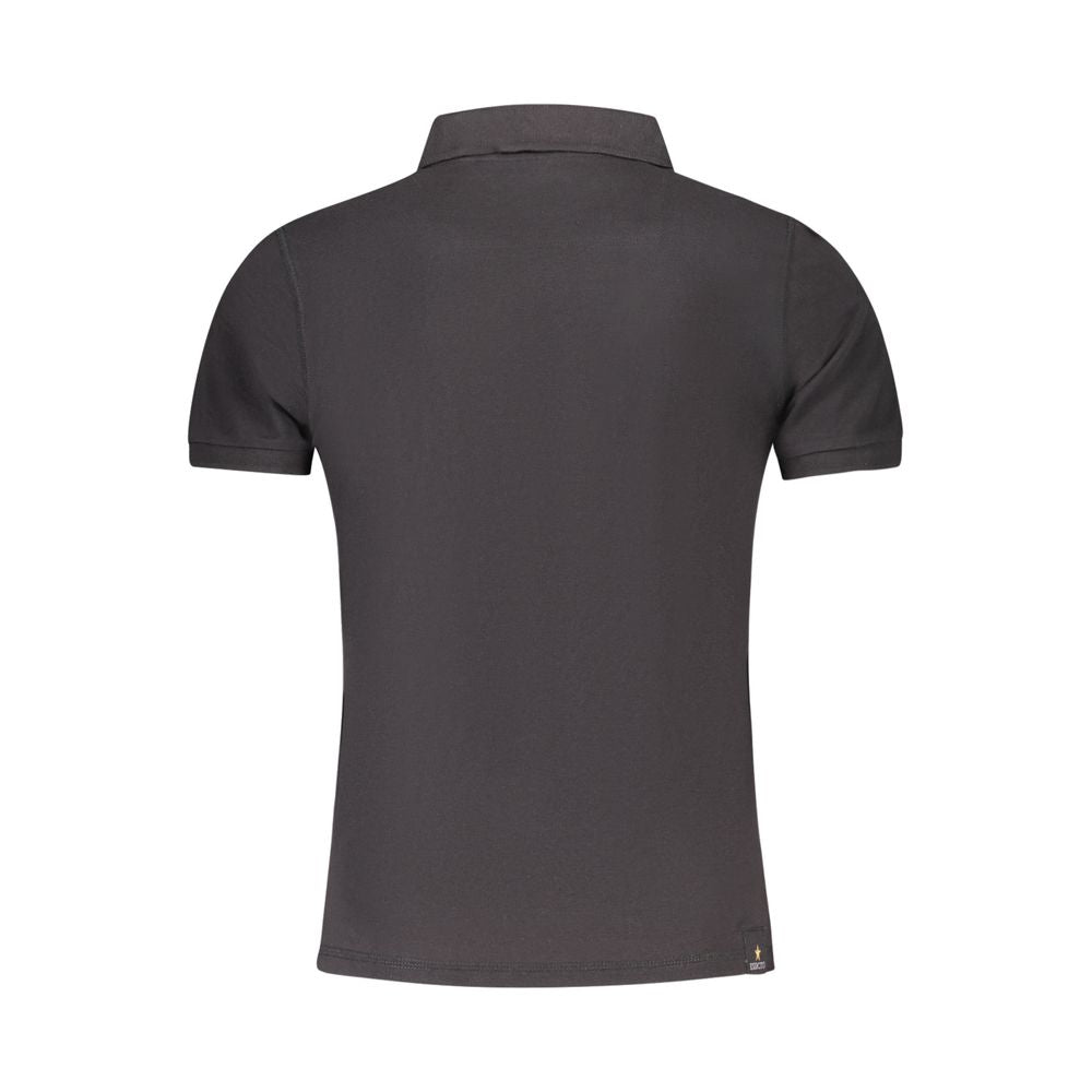 Accademia Militare Black Cotton Polo Shirt